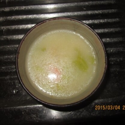 nori-nokoさん。このスープびっくりしました！味噌の味がしないのにまろやかですね。これが、隠し味なのですね。美味しくいただきました。
ごちそうさまでした。